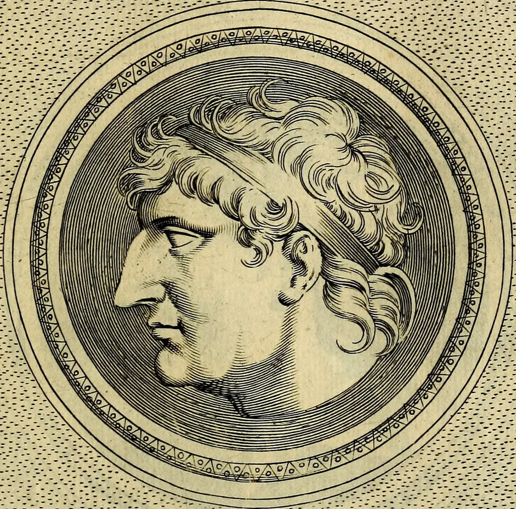 An illustration from Ioannis Fabri Bambergensis ... In imagines illvstrivm ex Fvlvii Vrsini Bibliotheca, 1606, leaf 140