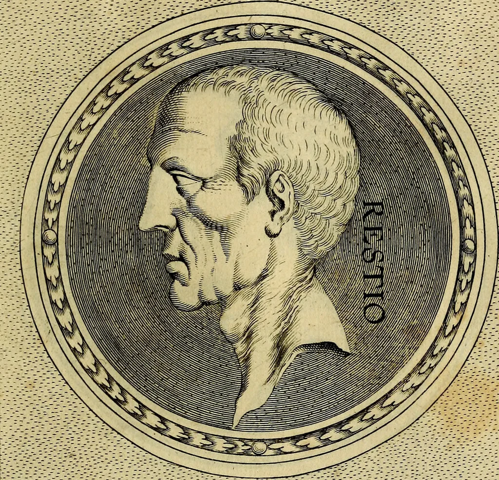 An illustration from Ioannis Fabri Bambergensis ... In imagines illvstrivm ex Fvlvii Vrsini Bibliotheca, 1606, leaf 152