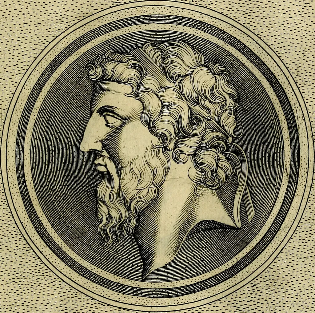 An illustration from Ioannis Fabri Bambergensis ... In imagines illvstrivm ex Fvlvii Vrsini Bibliotheca, 1606, leaf 216