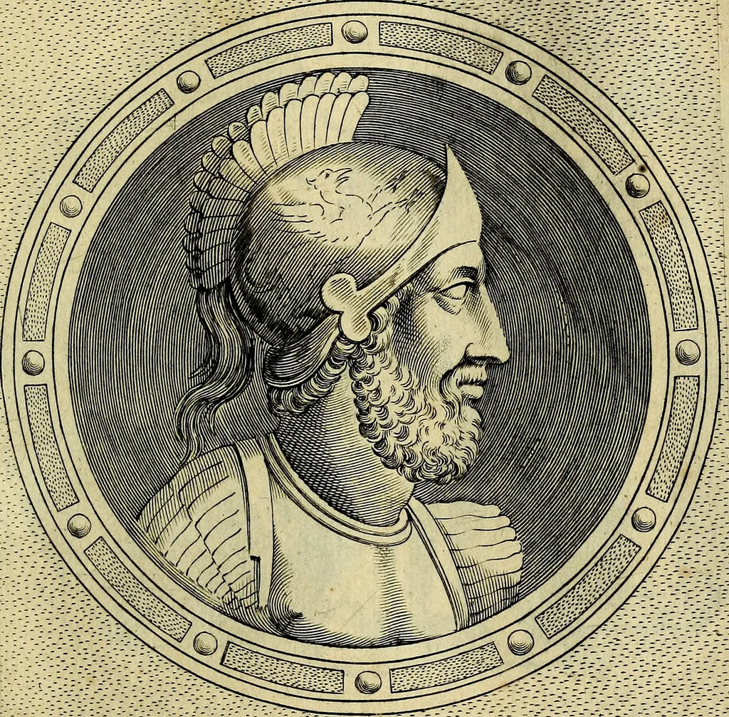 An illustration from Ioannis Fabri Bambergensis ... In imagines illvstrivm ex Fvlvii Vrsini Bibliotheca, 1606, leaf 356