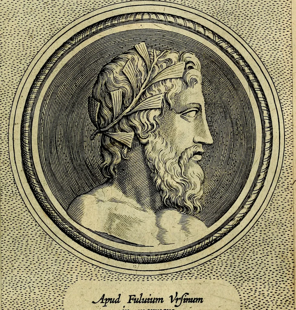 An illustration from Ioannis Fabri Bambergensis ... In imagines illvstrivm ex Fvlvii Vrsini Bibliotheca, 1606, leaf 394