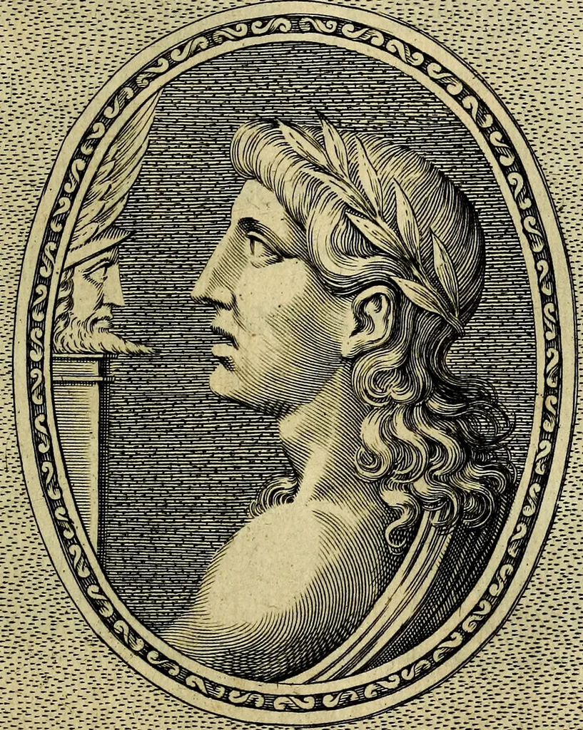 An illustration from Ioannis Fabri Bambergensis ... In imagines illvstrivm ex Fvlvii Vrsini Bibliotheca, 1606, leaf 406