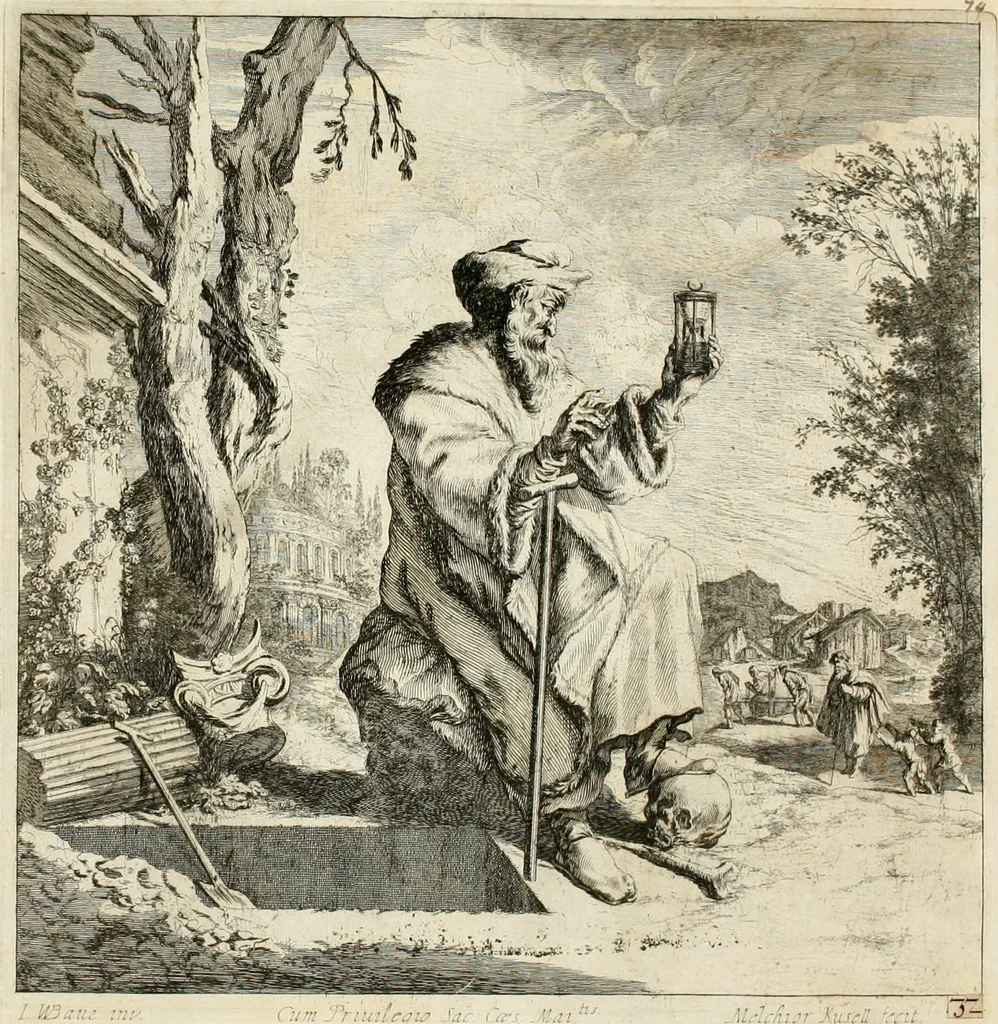 An illustration from Ioannis Guilielmi Baurn Iconographia : complectens In se passionem, miracula, vitam Christi universam : nec non, prospectus rarissimorum portuum, palatiorum, hortorum, historiarum, aliarumq[ue] rerum, quae per Italiam spectatu sunt dignae, 1671, leaf 87