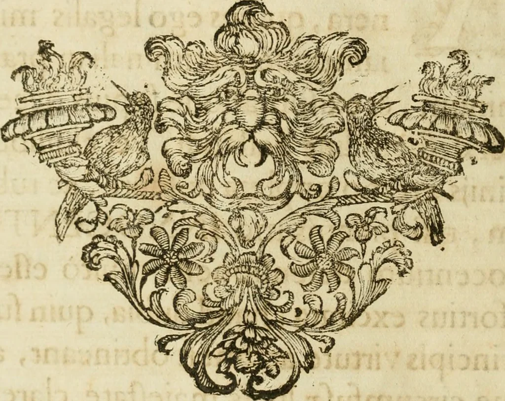 An illustration from Ioannis Mariae Vermiglioli de Vermigliolis ... Consilia criminalia ad defensam in Romana Cvria edita, 1651, leaf 7