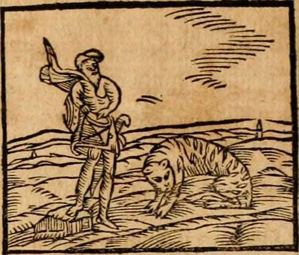 An illustration from Ioannis Pierii Valeriani Bellvnensis Hieroglyphica, sive, De sacris Ægyptiorvm aliarumq gentium literis commentariorum libri LVIII : cum duobus alijs ab eruditissimo viro annexis : accesserunt loco auctarij, Hieroglyphicorum collectanea, ex veteribus & recentioribus auctoribus descripta, & in sex libros digesta : Horapollinis item hieroglyphicorum libri duo, ex postrema Dauidis Hschelij correctione : prætereà eiusdem Pierij declamatiuncula pro barbis sacerdotum, & reliqua opuscula siue poemata omnia, 1614, leaf 199
