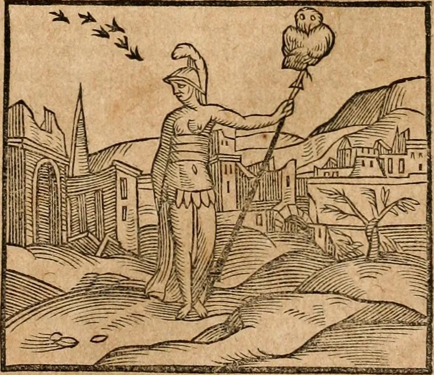 An illustration from Ioannis Pierii Valeriani Bellvnensis Hieroglyphica, sive, De sacris Ægyptiorvm aliarumq gentium literis commentariorum libri LVIII : cum duobus alijs ab eruditissimo viro annexis : accesserunt loco auctarij, Hieroglyphicorum collectanea, ex veteribus & recentioribus auctoribus descripta, & in sex libros digesta : Horapollinis item hieroglyphicorum libri duo, ex postrema Dauidis Hschelij correctione : prætereà eiusdem Pierij declamatiuncula pro barbis sacerdotum, & reliqua opuscula siue poemata omnia, 1614, leaf 252