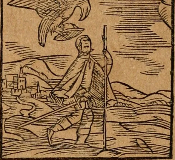 An illustration from Ioannis Pierii Valeriani Bellvnensis Hieroglyphica, sive, De sacris Ægyptiorvm aliarumq gentium literis commentariorum libri LVIII : cum duobus alijs ab eruditissimo viro annexis : accesserunt loco auctarij, Hieroglyphicorum collectanea, ex veteribus & recentioribus auctoribus descripta, & in sex libros digesta : Horapollinis item hieroglyphicorum libri duo, ex postrema Dauidis Hschelij correctione : prætereà eiusdem Pierij declamatiuncula pro barbis sacerdotum, & reliqua opuscula siue poemata omnia, 1614, leaf 290