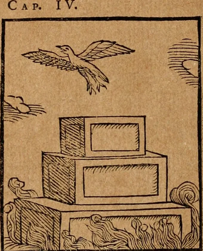 An illustration from Ioannis Pierii Valeriani Bellvnensis Hieroglyphica, sive, De sacris Ægyptiorvm aliarumq gentium literis commentariorum libri LVIII : cum duobus alijs ab eruditissimo viro annexis : accesserunt loco auctarij, Hieroglyphicorum collectanea, ex veteribus & recentioribus auctoribus descripta, & in sex libros digesta : Horapollinis item hieroglyphicorum libri duo, ex postrema Dauidis Hschelij correctione : prætereà eiusdem Pierij declamatiuncula pro barbis sacerdotum, & reliqua opuscula siue poemata omnia, 1614, leaf 292