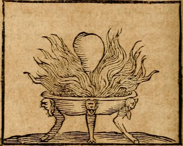An illustration from Ioannis Pierii Valeriani Bellvnensis Hieroglyphica, sive, De sacris Ægyptiorvm aliarumq gentium literis commentariorum libri LVIII : cum duobus alijs ab eruditissimo viro annexis : accesserunt loco auctarij, Hieroglyphicorum collectanea, ex veteribus & recentioribus auctoribus descripta, & in sex libros digesta : Horapollinis item hieroglyphicorum libri duo, ex postrema Dauidis Hschelij correctione : prætereà eiusdem Pierij declamatiuncula pro barbis sacerdotum, & reliqua opuscula siue poemata omnia, 1614, leaf 471