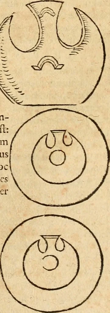 An illustration from Ioannis Pierii Valeriani Bellvnensis Hieroglyphica, sive, De sacris Ægyptiorvm aliarumq gentium literis commentariorum libri LVIII : cum duobus alijs ab eruditissimo viro annexis : accesserunt loco auctarij, Hieroglyphicorum collectanea, ex veteribus & recentioribus auctoribus descripta, & in sex libros digesta : Horapollinis item hieroglyphicorum libri duo, ex postrema Dauidis Hschelij correctione : prætereà eiusdem Pierij declamatiuncula pro barbis sacerdotum, & reliqua opuscula siue poemata omnia, 1614, leaf 594