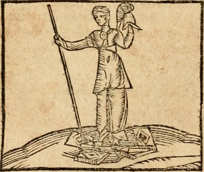 An illustration from Ioannis Pierii Valeriani Bellvnensis Hieroglyphica, sive, De sacris Ægyptiorvm aliarumq gentium literis commentariorum libri LVIII : cum duobus alijs ab eruditissimo viro annexis : accesserunt loco auctarij, Hieroglyphicorum collectanea, ex veteribus & recentioribus auctoribus descripta, & in sex libros digesta : Horapollinis item hieroglyphicorum libri duo, ex postrema Dauidis Hschelij correctione : prætereà eiusdem Pierij declamatiuncula pro barbis sacerdotum, & reliqua opuscula siue poemata omnia, 1614, leaf 602