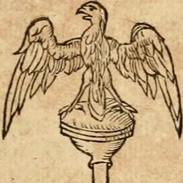 An illustration from Ioannis Pierii Valeriani Bellvnensis Hieroglyphica, sive, De sacris Ægyptiorvm aliarumq gentium literis commentariorum libri LVIII : cum duobus alijs ab eruditissimo viro annexis : accesserunt loco auctarij, Hieroglyphicorum collectanea, ex veteribus & recentioribus auctoribus descripta, & in sex libros digesta : Horapollinis item hieroglyphicorum libri duo, ex postrema Dauidis Hschelij correctione : prætereà eiusdem Pierij declamatiuncula pro barbis sacerdotum, & reliqua opuscula siue poemata omnia, 1614, leaf 604