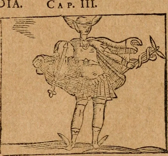 An illustration from Ioannis Pierii Valeriani Bellvnensis Hieroglyphica, sive, De sacris Ægyptiorvm aliarumq gentium literis commentariorum libri LVIII : cum duobus alijs ab eruditissimo viro annexis : accesserunt loco auctarij, Hieroglyphicorum collectanea, ex veteribus & recentioribus auctoribus descripta, & in sex libros digesta : Horapollinis item hieroglyphicorum libri duo, ex postrema Dauidis Hschelij correctione : prætereà eiusdem Pierij declamatiuncula pro barbis sacerdotum, & reliqua opuscula siue poemata omnia, 1614, leaf 654