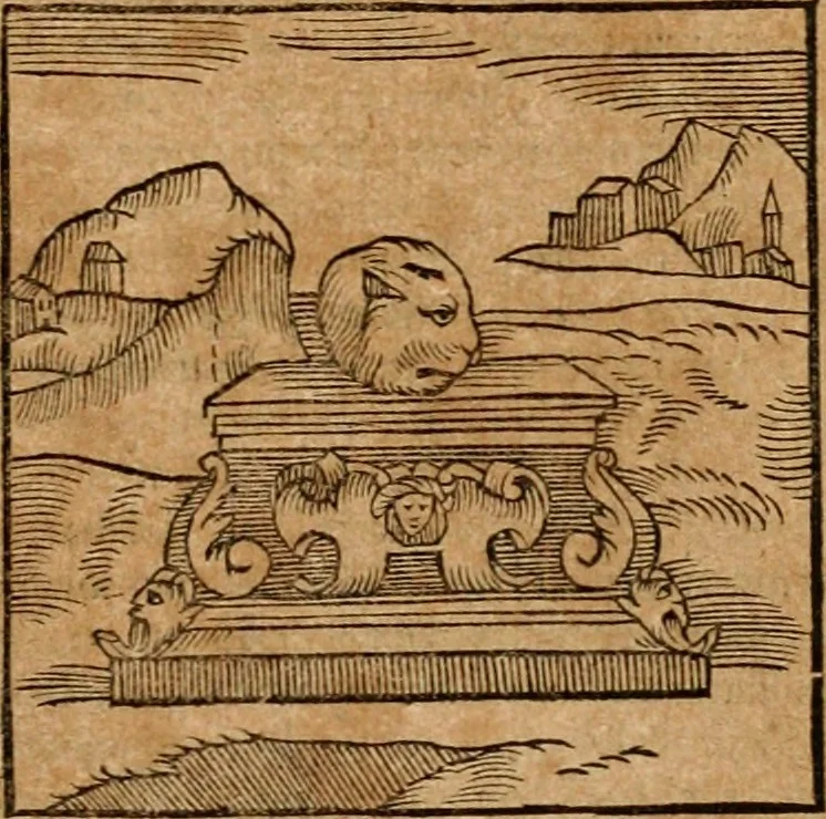 An illustration from Ioannis Pierii Valeriani Bellvnensis Hieroglyphica, sive, De sacris Ægyptiorvm aliarumq gentium literis commentariorum libri LVIII : cum duobus alijs ab eruditissimo viro annexis : accesserunt loco auctarij, Hieroglyphicorum collectanea, ex veteribus & recentioribus auctoribus descripta, & in sex libros digesta : Horapollinis item hieroglyphicorum libri duo, ex postrema Dauidis Hschelij correctione : prætereà eiusdem Pierij declamatiuncula pro barbis sacerdotum, & reliqua opuscula siue poemata omnia, 1614, leaf 66