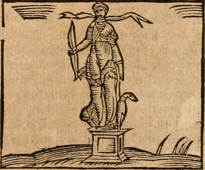 An illustration from Ioannis Pierii Valeriani Bellvnensis Hieroglyphica, sive, De sacris Ægyptiorvm aliarumq gentium literis commentariorum libri LVIII : cum duobus alijs ab eruditissimo viro annexis : accesserunt loco auctarij, Hieroglyphicorum collectanea, ex veteribus & recentioribus auctoribus descripta, & in sex libros digesta : Horapollinis item hieroglyphicorum libri duo, ex postrema Dauidis Hschelij correctione : prætereà eiusdem Pierij declamatiuncula pro barbis sacerdotum, & reliqua opuscula siue poemata omnia, 1614, leaf 672