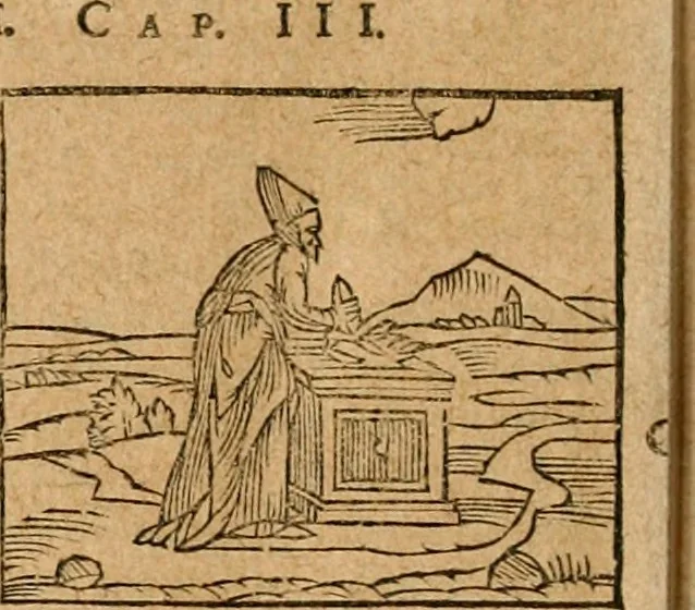 An illustration from Ioannis Pierii Valeriani Bellvnensis Hieroglyphica, sive, De sacris Ægyptiorvm aliarumq gentium literis commentariorum libri LVIII : cum duobus alijs ab eruditissimo viro annexis : accesserunt loco auctarij, Hieroglyphicorum collectanea, ex veteribus & recentioribus auctoribus descripta, & in sex libros digesta : Horapollinis item hieroglyphicorum libri duo, ex postrema Dauidis Hschelij correctione : prætereà eiusdem Pierij declamatiuncula pro barbis sacerdotum, & reliqua opuscula siue poemata omnia, 1614, leaf 681