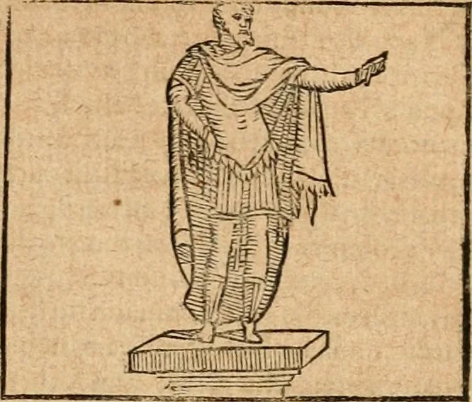 An illustration from Ioannis Pierii Valeriani Bellvnensis Hieroglyphica, sive, De sacris Ægyptiorvm aliarumq gentium literis commentariorum libri LVIII : cum duobus alijs ab eruditissimo viro annexis : accesserunt loco auctarij, Hieroglyphicorum collectanea, ex veteribus & recentioribus auctoribus descripta, & in sex libros digesta : Horapollinis item hieroglyphicorum libri duo, ex postrema Dauidis Hschelij correctione : prætereà eiusdem Pierij declamatiuncula pro barbis sacerdotum, & reliqua opuscula siue poemata omnia, 1614, leaf 690