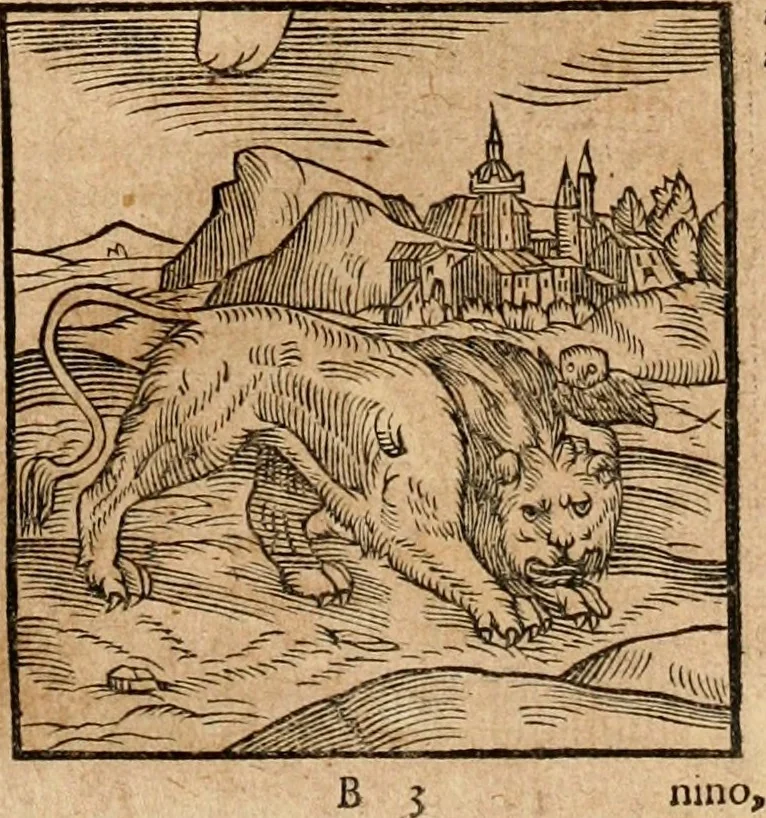 An illustration from Ioannis Pierii Valeriani Bellvnensis Hieroglyphica, sive, De sacris Ægyptiorvm aliarumq gentium literis commentariorum libri LVIII : cum duobus alijs ab eruditissimo viro annexis : accesserunt loco auctarij, Hieroglyphicorum collectanea, ex veteribus & recentioribus auctoribus descripta, & in sex libros digesta : Horapollinis item hieroglyphicorum libri duo, ex postrema Dauidis Hschelij correctione : prætereà eiusdem Pierij declamatiuncula pro barbis sacerdotum, & reliqua opuscula siue poemata omnia, 1614, leaf 76