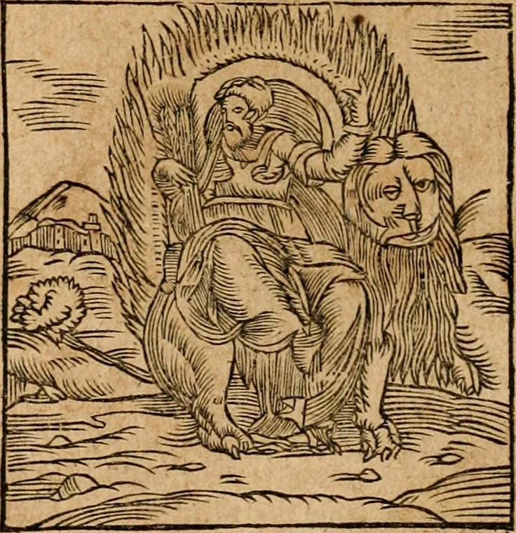 An illustration from Ioannis Pierii Valeriani Bellvnensis Hieroglyphica, sive, De sacris Ægyptiorvm aliarumq gentium literis commentariorum libri LVIII : cum duobus alijs ab eruditissimo viro annexis : accesserunt loco auctarij, Hieroglyphicorum collectanea, ex veteribus & recentioribus auctoribus descripta, & in sex libros digesta : Horapollinis item hieroglyphicorum libri duo, ex postrema Dauidis Hschelij correctione : prætereà eiusdem Pierij declamatiuncula pro barbis sacerdotum, & reliqua opuscula siue poemata omnia, 1614, leaf 77