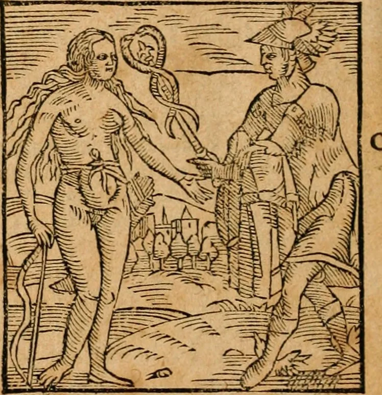 An illustration from Ioannis Pierii Valeriani Bellvnensis Hieroglyphica, sive, De sacris Ægyptiorvm aliarumq gentium literis commentariorum libri LVIII : cum duobus alijs ab eruditissimo viro annexis : accesserunt loco auctarij, Hieroglyphicorum collectanea, ex veteribus & recentioribus auctoribus descripta, & in sex libros digesta : Horapollinis item hieroglyphicorum libri duo, ex postrema Dauidis Hschelij correctione : prætereà eiusdem Pierij declamatiuncula pro barbis sacerdotum, & reliqua opuscula siue poemata omnia, 1614, leaf 807