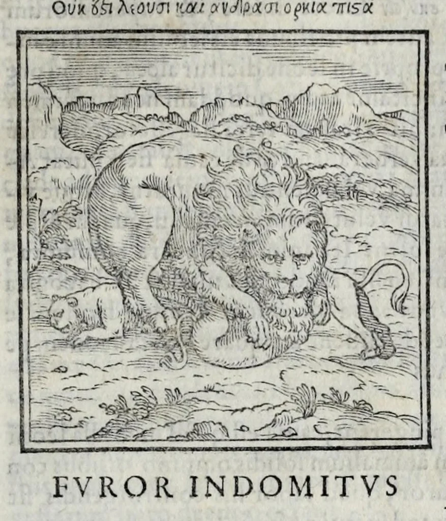 An illustration from Ioannis Pierii Valeriani Hieroglyphicorvm ex sacris Aegyptiorum literis libri octo, 1556, leaf 13