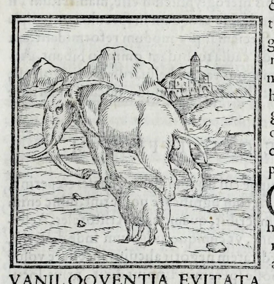 An illustration from Ioannis Pierii Valeriani Hieroglyphicorvm ex sacris Aegyptiorum literis libri octo, 1556, leaf 33
