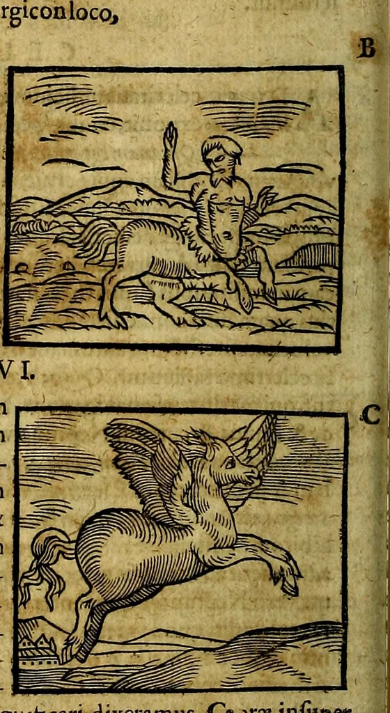 An illustration from Ioannis Pierii Valeriani Bellvnesis Hieroglyphica, sive De sacris Aegypticrvm aliarumq[ue] gentium literis, commentariorum libri LVIII cum duobus alijs ab eruditissimo viro annexis. Accesserunt loco auctarij, Hieroglyphicorum collectanea, ex veteribus & recentioribus auctoribus descripta, & in sex libros digesta. Horapollinis item hieroglyphicorum libri duo, ex postrema Dauidis Hoeschelij correctione. Praetereà eiusdem Pierij declamatiuncula Pro barbis sacerdotum, & reliqua opuscula siue Poemata omnia, 1614, leaf 109