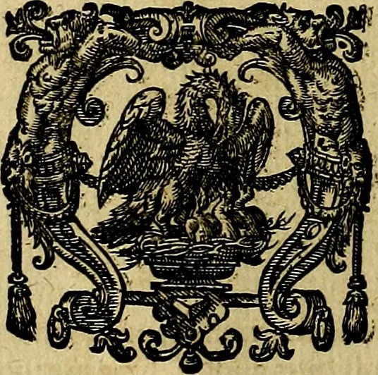 An illustration from Ioannis Pierii Valeriani Bellvnesis Hieroglyphica, sive De sacris Aegypticrvm aliarumq[ue] gentium literis, commentariorum libri LVIII cum duobus alijs ab eruditissimo viro annexis. Accesserunt loco auctarij, Hieroglyphicorum collectanea, ex veteribus & recentioribus auctoribus descripta, & in sex libros digesta. Horapollinis item hieroglyphicorum libri duo, ex postrema Dauidis Hoeschelij correctione. Praetereà eiusdem Pierij declamatiuncula Pro barbis sacerdotum, & reliqua opuscula siue Poemata omnia, 1614, leaf 15