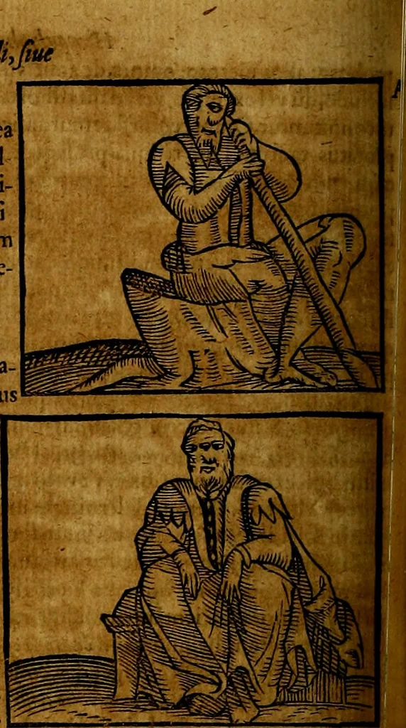 An illustration from Ioannis Pierii Valeriani Bellvnesis Hieroglyphica, sive De sacris Aegypticrvm aliarumq[ue] gentium literis, commentariorum libri LVIII cum duobus alijs ab eruditissimo viro annexis. Accesserunt loco auctarij, Hieroglyphicorum collectanea, ex veteribus & recentioribus auctoribus descripta, & in sex libros digesta. Horapollinis item hieroglyphicorum libri duo, ex postrema Dauidis Hoeschelij correctione. Praetereà eiusdem Pierij declamatiuncula Pro barbis sacerdotum, & reliqua opuscula siue Poemata omnia, 1614, leaf 459