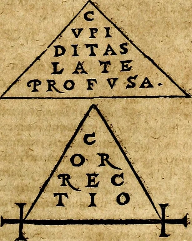 An illustration from Ioannis Pierii Valeriani Bellvnesis Hieroglyphica, sive De sacris Aegypticrvm aliarumq[ue] gentium literis, commentariorum libri LVIII cum duobus alijs ab eruditissimo viro annexis. Accesserunt loco auctarij, Hieroglyphicorum collectanea, ex veteribus & recentioribus auctoribus descripta, & in sex libros digesta. Horapollinis item hieroglyphicorum libri duo, ex postrema Dauidis Hoeschelij correctione. Praetereà eiusdem Pierij declamatiuncula Pro barbis sacerdotum, & reliqua opuscula siue Poemata omnia, 1614, leaf 558
