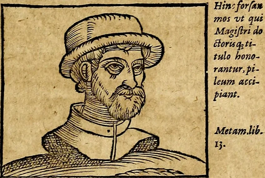 An illustration from Ioannis Pierii Valeriani Bellvnesis Hieroglyphica, sive De sacris Aegypticrvm aliarumq[ue] gentium literis, commentariorum libri LVIII cum duobus alijs ab eruditissimo viro annexis. Accesserunt loco auctarij, Hieroglyphicorum collectanea, ex veteribus & recentioribus auctoribus descripta, & in sex libros digesta. Horapollinis item hieroglyphicorum libri duo, ex postrema Dauidis Hoeschelij correctione. Praetereà eiusdem Pierij declamatiuncula Pro barbis sacerdotum, & reliqua opuscula siue Poemata omnia, 1614, leaf 560