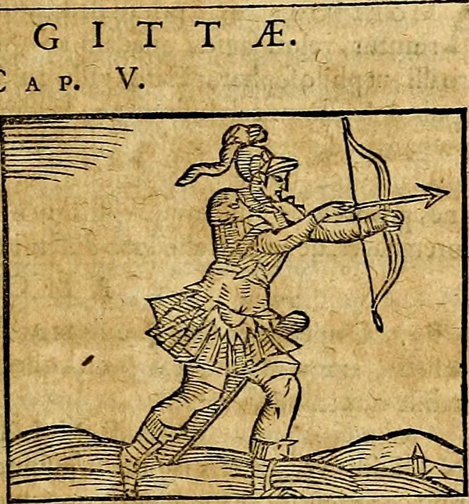 An illustration from Ioannis Pierii Valeriani Bellvnesis Hieroglyphica, sive De sacris Aegypticrvm aliarumq[ue] gentium literis, commentariorum libri LVIII cum duobus alijs ab eruditissimo viro annexis. Accesserunt loco auctarij, Hieroglyphicorum collectanea, ex veteribus & recentioribus auctoribus descripta, & in sex libros digesta. Horapollinis item hieroglyphicorum libri duo, ex postrema Dauidis Hoeschelij correctione. Praetereà eiusdem Pierij declamatiuncula Pro barbis sacerdotum, & reliqua opuscula siue Poemata omnia, 1614, leaf 588