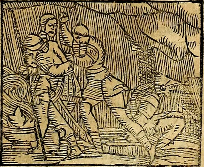 An illustration from Ioannis Pierii Valeriani Bellvnesis Hieroglyphica, sive De sacris Aegypticrvm aliarumq[ue] gentium literis, commentariorum libri LVIII cum duobus alijs ab eruditissimo viro annexis. Accesserunt loco auctarij, Hieroglyphicorum collectanea, ex veteribus & recentioribus auctoribus descripta, & in sex libros digesta. Horapollinis item hieroglyphicorum libri duo, ex postrema Dauidis Hoeschelij correctione. Praetereà eiusdem Pierij declamatiuncula Pro barbis sacerdotum, & reliqua opuscula siue Poemata omnia, 1614, leaf 592