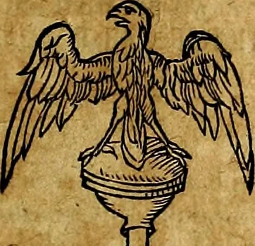 An illustration from Ioannis Pierii Valeriani Bellvnesis Hieroglyphica, sive De sacris Aegypticrvm aliarumq[ue] gentium literis, commentariorum libri LVIII cum duobus alijs ab eruditissimo viro annexis. Accesserunt loco auctarij, Hieroglyphicorum collectanea, ex veteribus & recentioribus auctoribus descripta, & in sex libros digesta. Horapollinis item hieroglyphicorum libri duo, ex postrema Dauidis Hoeschelij correctione. Praetereà eiusdem Pierij declamatiuncula Pro barbis sacerdotum, & reliqua opuscula siue Poemata omnia, 1614, leaf 604