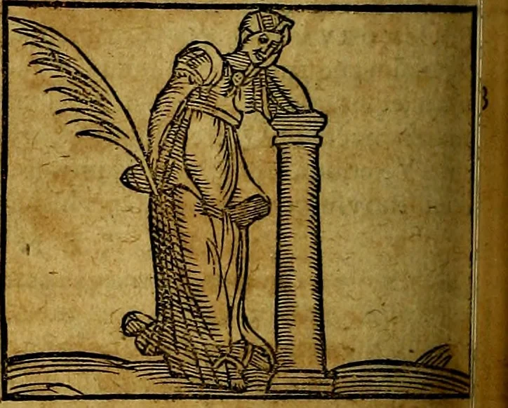 An illustration from Ioannis Pierii Valeriani Bellvnesis Hieroglyphica, sive De sacris Aegypticrvm aliarumq[ue] gentium literis, commentariorum libri LVIII cum duobus alijs ab eruditissimo viro annexis. Accesserunt loco auctarij, Hieroglyphicorum collectanea, ex veteribus & recentioribus auctoribus descripta, & in sex libros digesta. Horapollinis item hieroglyphicorum libri duo, ex postrema Dauidis Hoeschelij correctione. Praetereà eiusdem Pierij declamatiuncula Pro barbis sacerdotum, & reliqua opuscula siue Poemata omnia, 1614, leaf 607