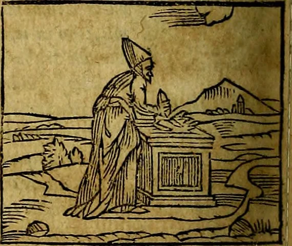 An illustration from Ioannis Pierii Valeriani Bellvnesis Hieroglyphica, sive De sacris Aegypticrvm aliarumq[ue] gentium literis, commentariorum libri LVIII cum duobus alijs ab eruditissimo viro annexis. Accesserunt loco auctarij, Hieroglyphicorum collectanea, ex veteribus & recentioribus auctoribus descripta, & in sex libros digesta. Horapollinis item hieroglyphicorum libri duo, ex postrema Dauidis Hoeschelij correctione. Praetereà eiusdem Pierij declamatiuncula Pro barbis sacerdotum, & reliqua opuscula siue Poemata omnia, 1614, leaf 681
