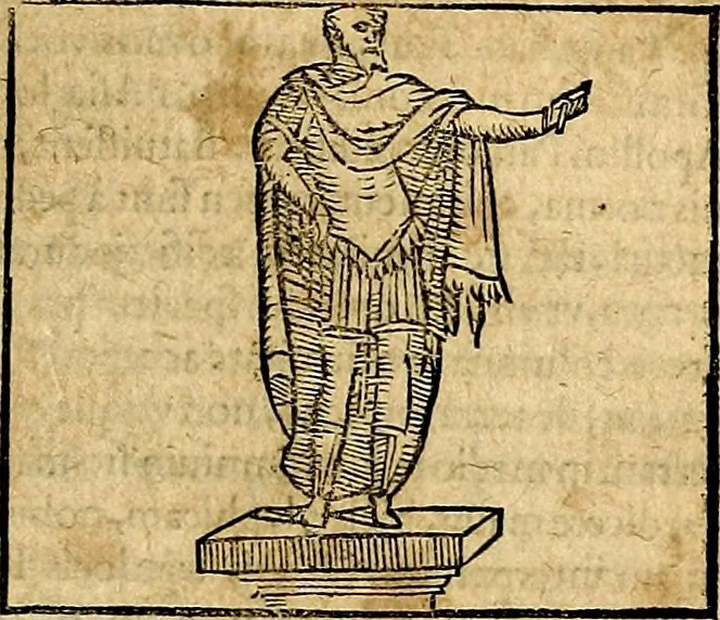 An illustration from Ioannis Pierii Valeriani Bellvnesis Hieroglyphica, sive De sacris Aegypticrvm aliarumq[ue] gentium literis, commentariorum libri LVIII cum duobus alijs ab eruditissimo viro annexis. Accesserunt loco auctarij, Hieroglyphicorum collectanea, ex veteribus & recentioribus auctoribus descripta, & in sex libros digesta. Horapollinis item hieroglyphicorum libri duo, ex postrema Dauidis Hoeschelij correctione. Praetereà eiusdem Pierij declamatiuncula Pro barbis sacerdotum, & reliqua opuscula siue Poemata omnia, 1614, leaf 690
