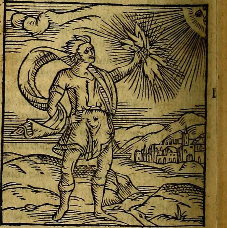 An illustration from Ioannis Pierii Valeriani Bellvnesis Hieroglyphica, sive De sacris Aegypticrvm aliarumq[ue] gentium literis, commentariorum libri LVIII cum duobus alijs ab eruditissimo viro annexis. Accesserunt loco auctarij, Hieroglyphicorum collectanea, ex veteribus & recentioribus auctoribus descripta, & in sex libros digesta. Horapollinis item hieroglyphicorum libri duo, ex postrema Dauidis Hoeschelij correctione. Praetereà eiusdem Pierij declamatiuncula Pro barbis sacerdotum, & reliqua opuscula siue Poemata omnia, 1614, leaf 797