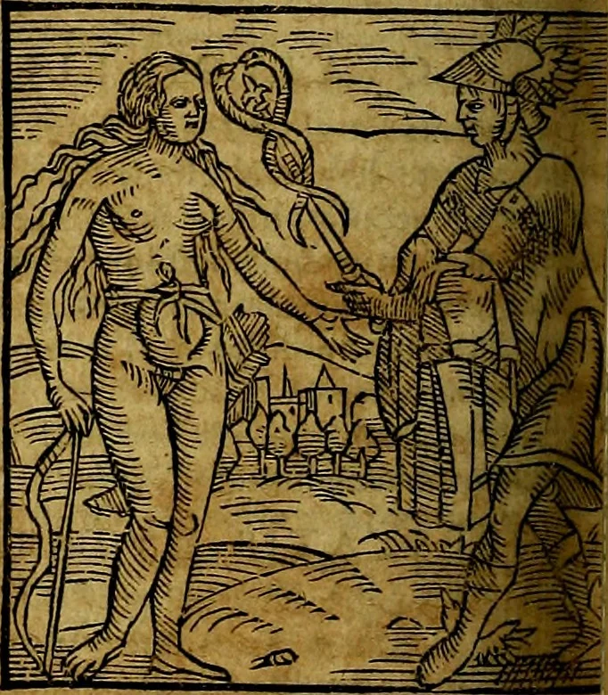 An illustration from Ioannis Pierii Valeriani Bellvnesis Hieroglyphica, sive De sacris Aegypticrvm aliarumq[ue] gentium literis, commentariorum libri LVIII cum duobus alijs ab eruditissimo viro annexis. Accesserunt loco auctarij, Hieroglyphicorum collectanea, ex veteribus & recentioribus auctoribus descripta, & in sex libros digesta. Horapollinis item hieroglyphicorum libri duo, ex postrema Dauidis Hoeschelij correctione. Praetereà eiusdem Pierij declamatiuncula Pro barbis sacerdotum, & reliqua opuscula siue Poemata omnia, 1614, leaf 807