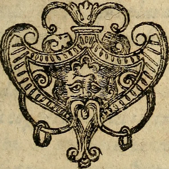 An illustration from Ioannis Rami, I.C. acutissimi celeberrimique : commentariorum in omnes regulas juris, tam civilis, quam canonici, eleganti ac singulari methodo, universæ jurisprudeniæ oeconmiam, locorumque communium dispositionem & enodationem, artificiosè complectentium .., 1606, leaf 4