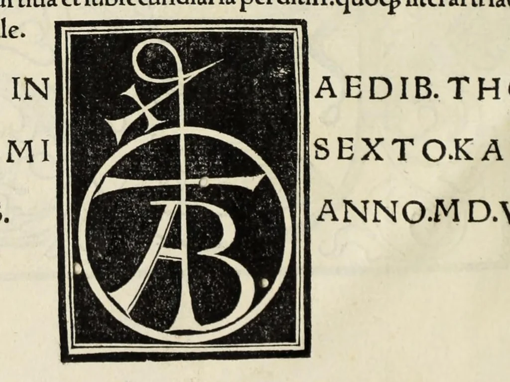 An illustration from Ioannis Reuchlin Phorcensis LL. Doc. ad Dionysium fratrem suum Germanum De rudimentis Hebraicis liber primus, 1506, leaf 635