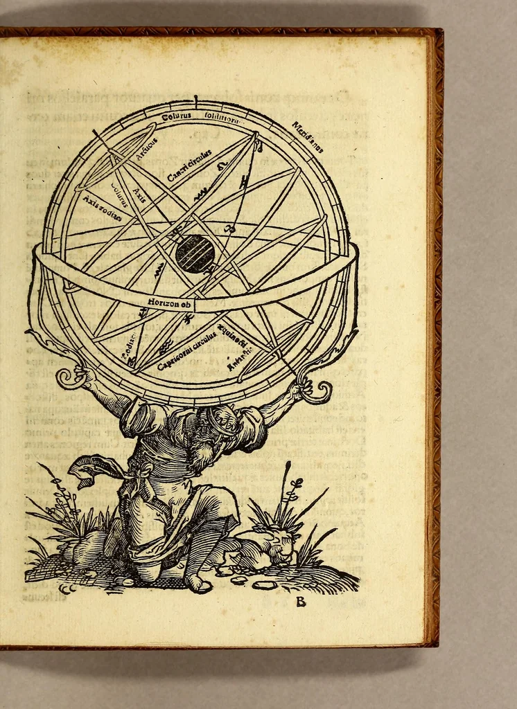 An illustration from Ioannis Schoneri Carolostadii opusculum geographicum ex diuersorum libris ac cartis summa cura & diligentia collectum, accommodatum ad recenter elaboratum ab eodem globum descriptionis terrenæ. ., 1533, leaf 15