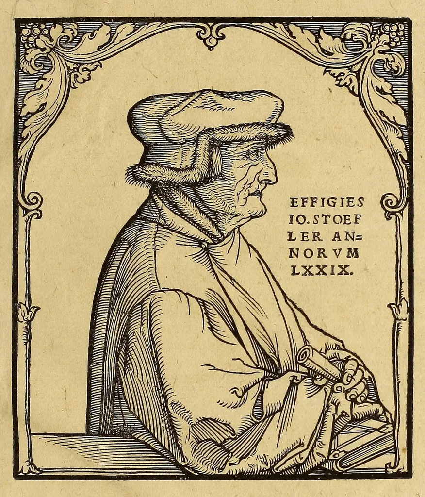 An illustration from Ioannis Stoefleri Iustingensis mathematici eruditissimi, faciléque omnium principis, in Procli Diadochi, authoris grauissimi Sphæram mundi, omnibus numeris longè absolutissimus commentarius. Ante hae nunquam typis excusus. ...Schradinus lectori. ., 1534, leaf 291