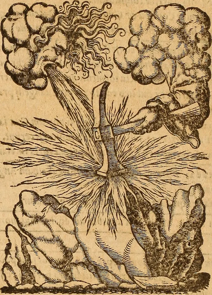An illustration from Ioannis Tilii Chronicon de regibus Francorum, : à Faramundo usque ad Franciscum primum. Cvi deinceps adivnximvs qvae A' Francisco Primo vsque ad Henricum II. gesta sunt, 1569, leaf 93