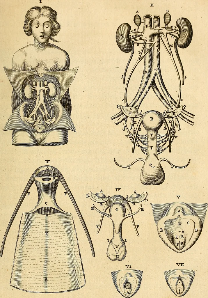An illustration from Ioannis Veslingii ... Syntagma anatomicum, 1647, leaf 104
