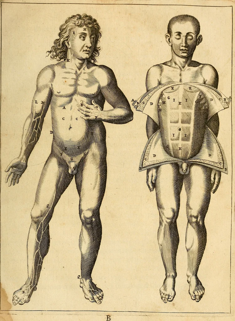 An illustration from Ioannis Veslingii ... Syntagma anatomicum, 1647, leaf 32