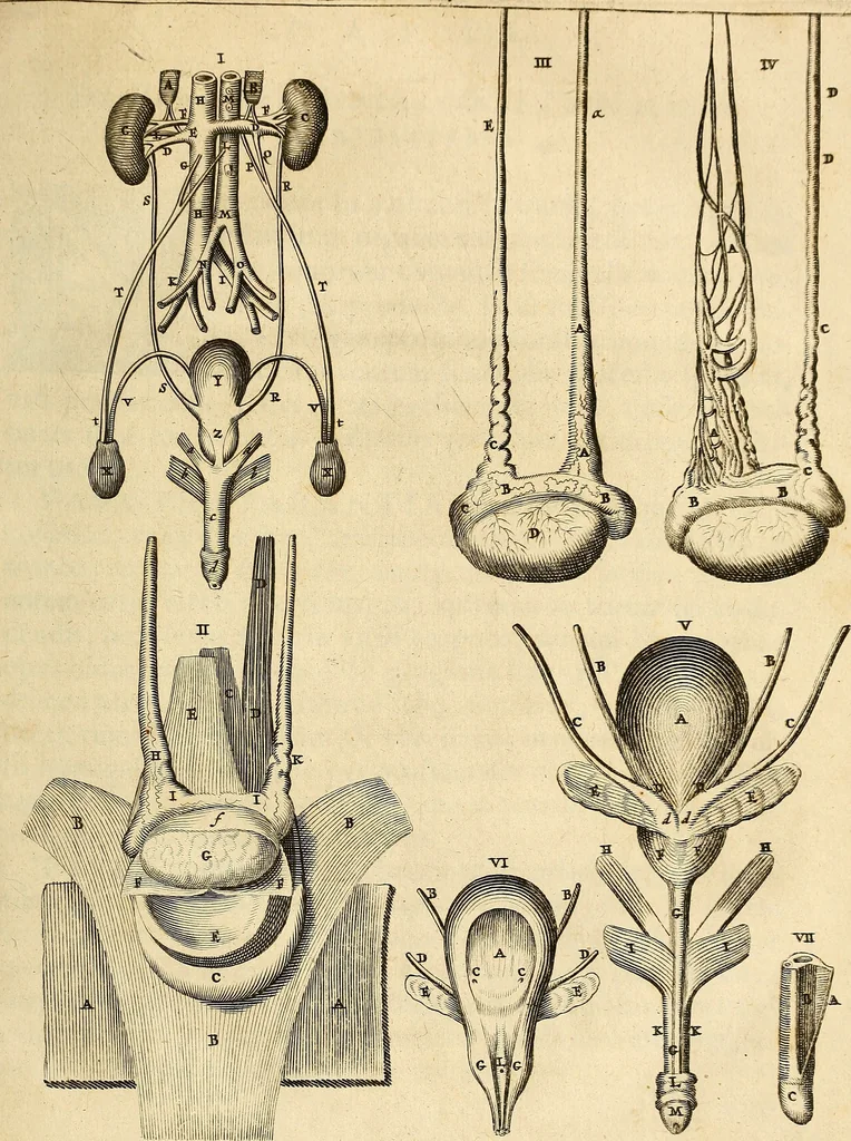 An illustration from Ioannis Veslingii ... Syntagma anatomicum, 1647, leaf 92
