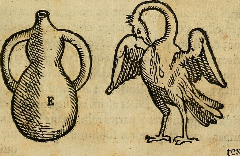 An illustration from Io. Bap. Portae Neopolitani de distillatione lib. IX : quibus certa methodo, multipliciq[ue] artificio, penitioribus naturae arcanis detectis, cuius libet mixti in propria elementa resolutio, perfectè docetur, 1608, leaf 64