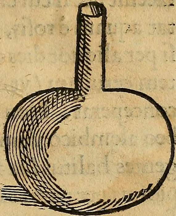 An illustration from Io. Bap. Portae Neopolitani de distillatione lib. IX : quibus certa methodo, multipliciq[ue] artificio, penitioribus naturae arcanis detectis, cuius libet mixti in propria elementa resolutio, perfectè docetur, 1608, leaf 68