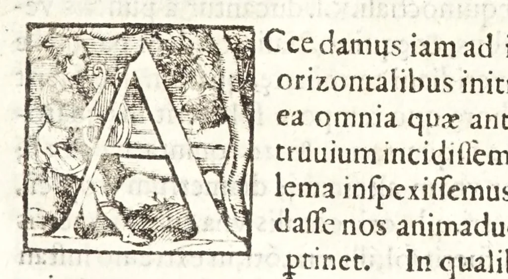 An illustration from Io. Baptistae Benedicti patritij veneti philosophi De gnomonvm vmbrarvmq. solarivm vsv liber : nunc primùm publicae utilitati, studiosorumq̀. commoditati in lucem aeditus, 1574, leaf 89